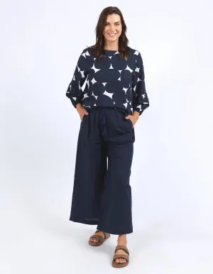 Demi Spot Top - Navy