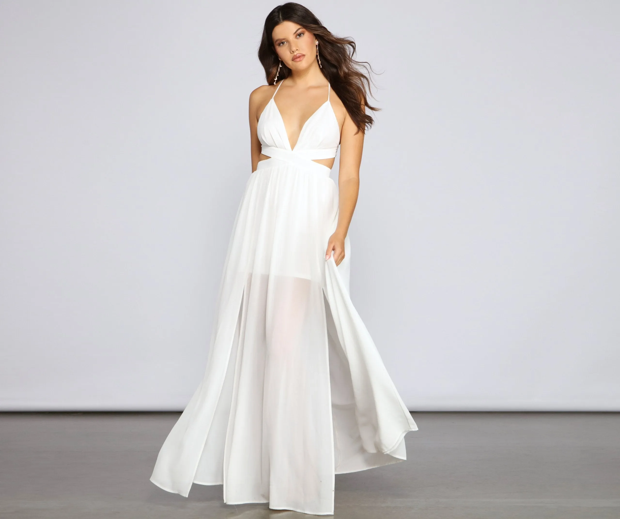 Dionne Formal Stylish Cutout Chiffon Dress
