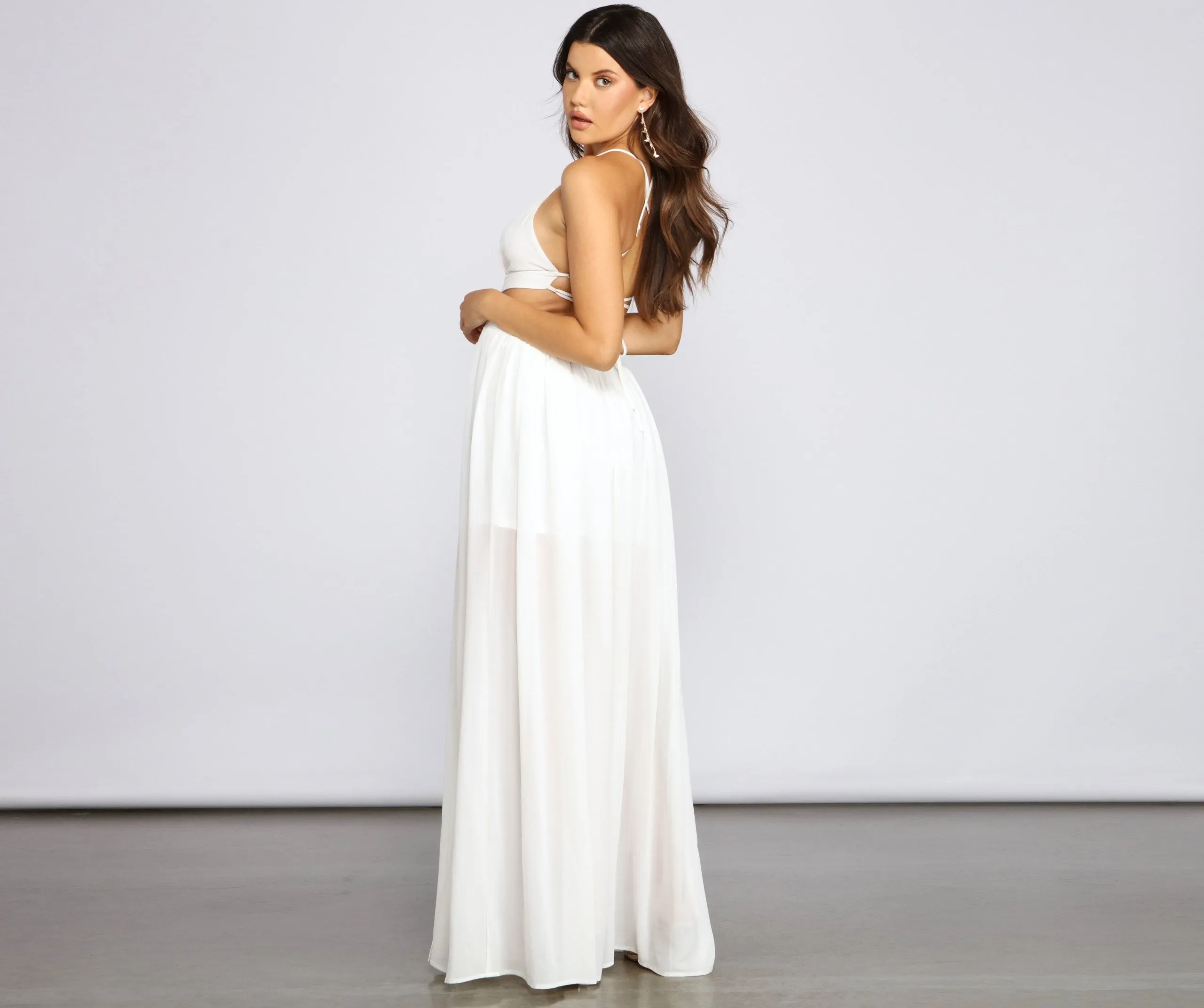 Dionne Formal Stylish Cutout Chiffon Dress