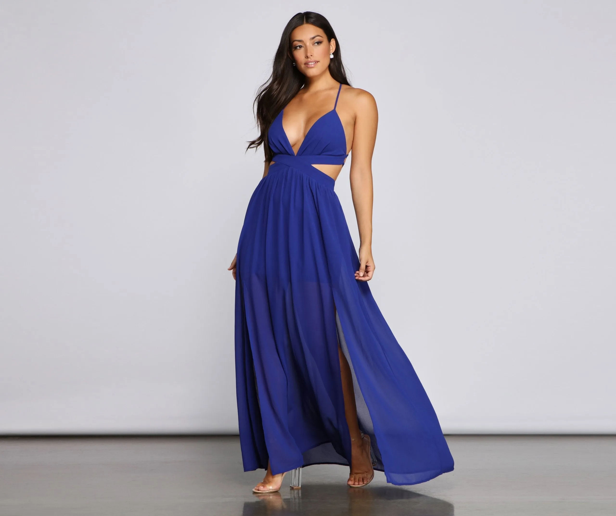 Dionne Formal Stylish Cutout Chiffon Dress