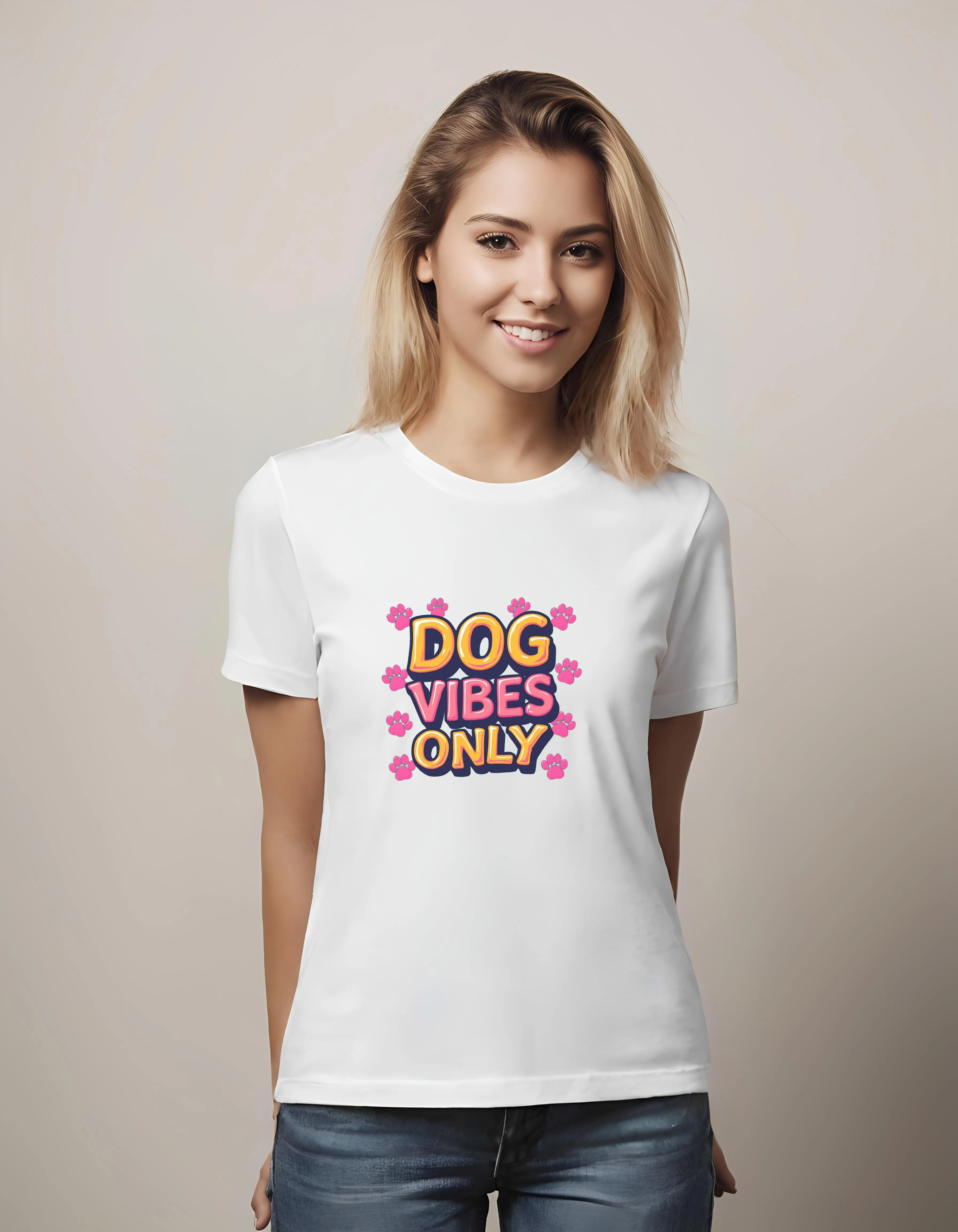 Dog Vibes Only Retro Design | Classic T-Shirt (Unisex)