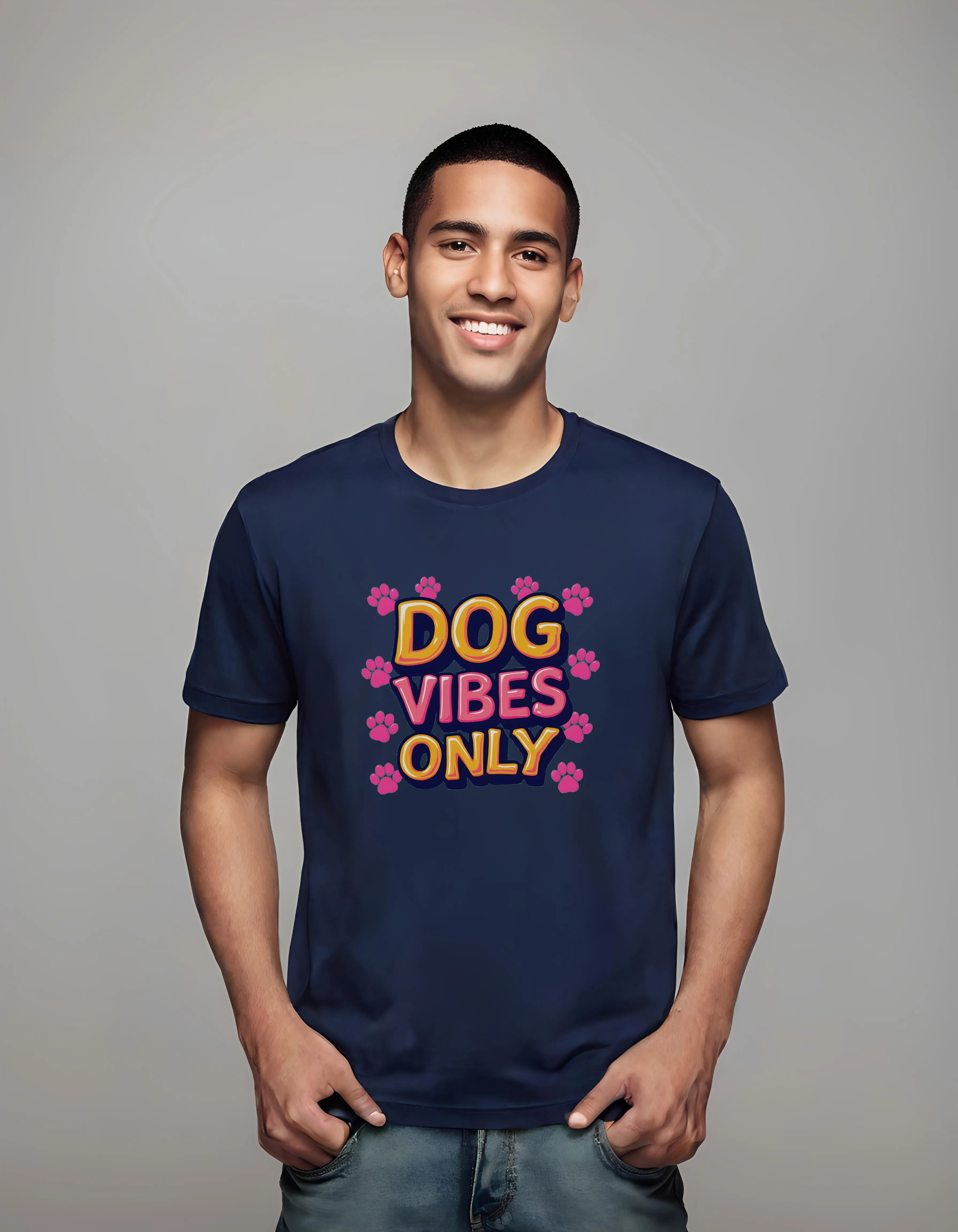 Dog Vibes Only Retro Design | Classic T-Shirt (Unisex)
