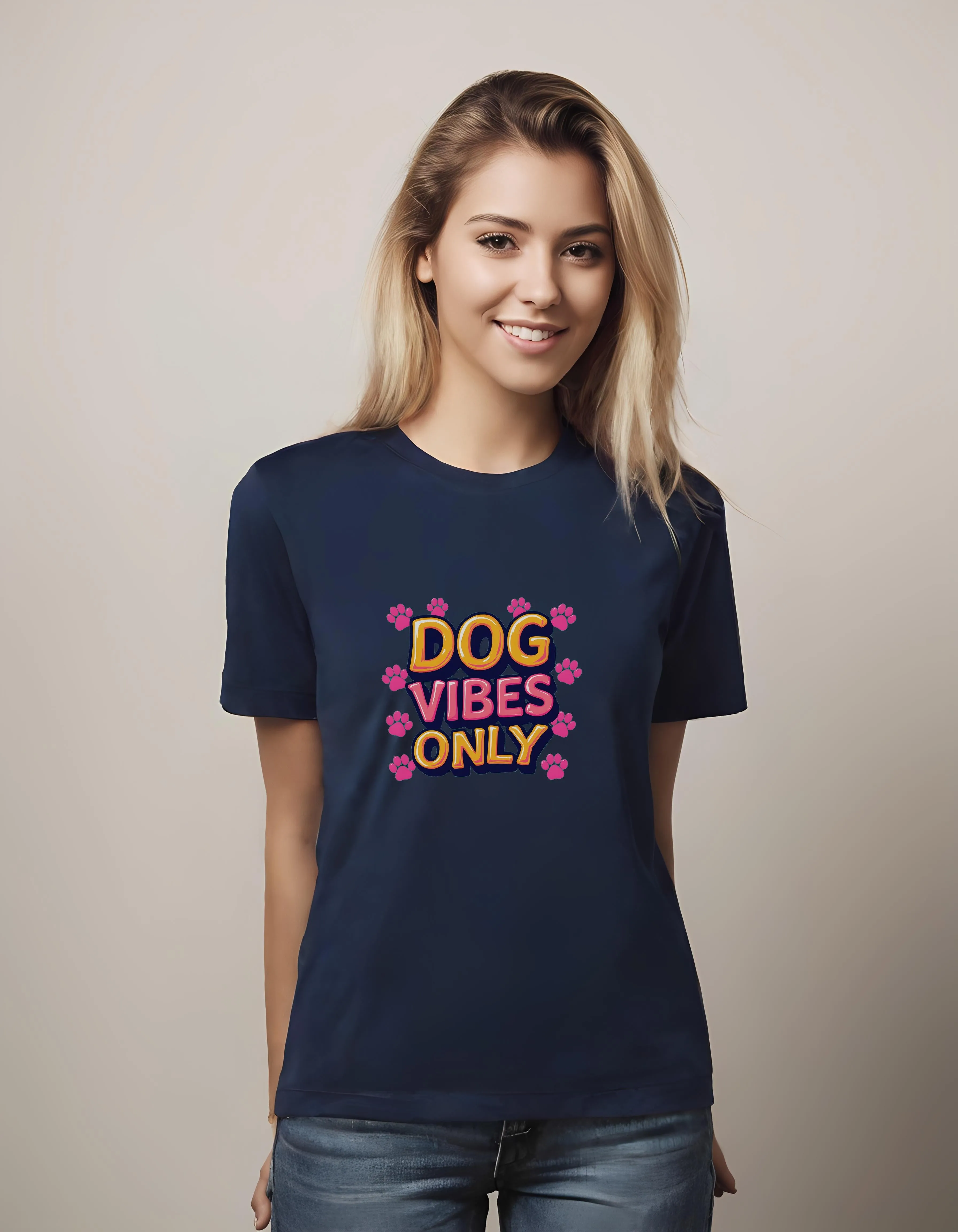 Dog Vibes Only Retro Design | Classic T-Shirt (Unisex)