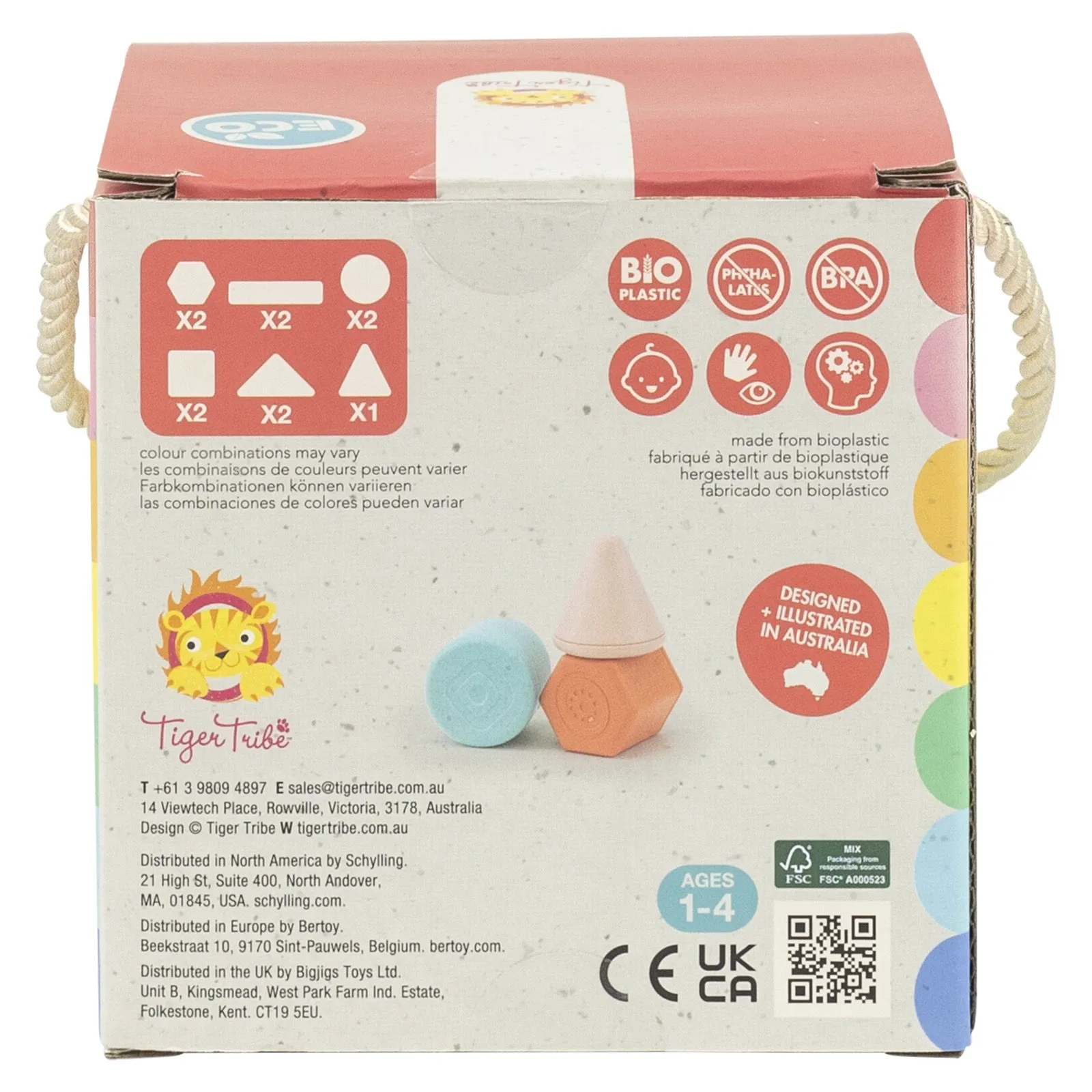 Eco Rattle & Stack Blocks - 12M 
