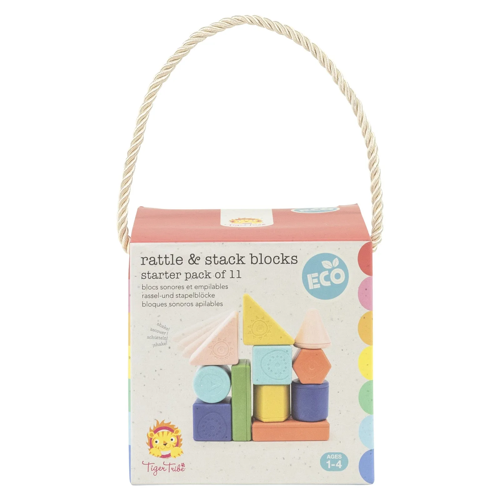 Eco Rattle & Stack Blocks - 12M 
