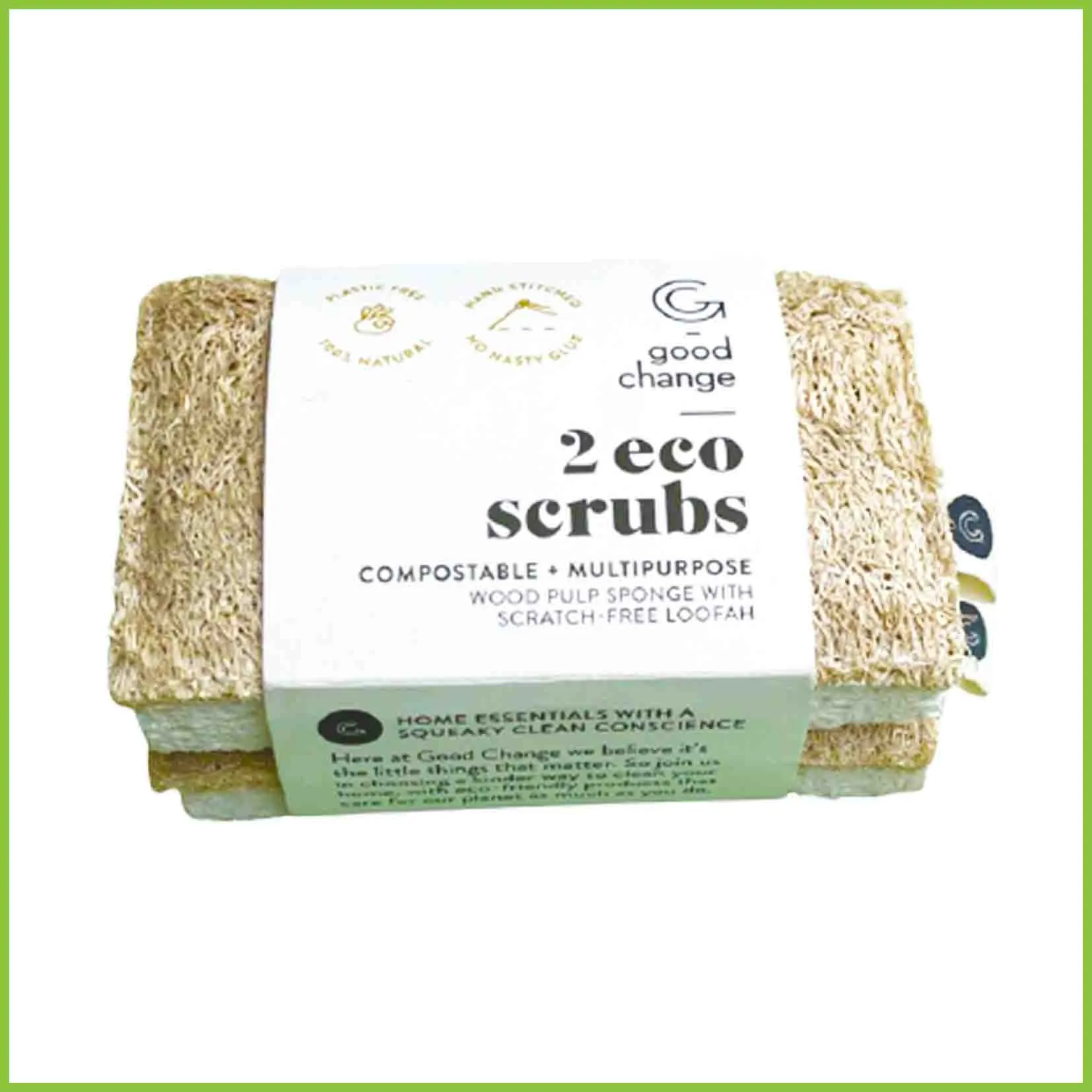 Eco Scrubs - Kitchen Sponge & Scourer - 2 pack - Good Change Store