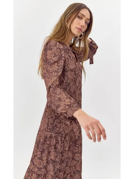 Espresso Floral Dress