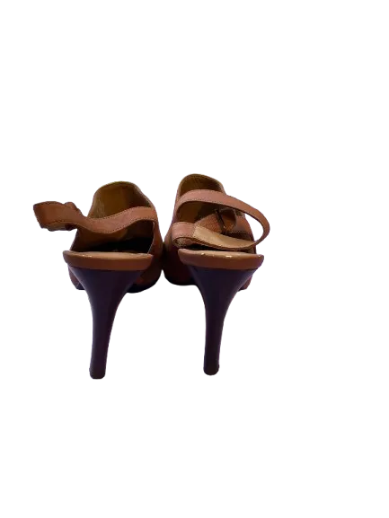 Franco Sarto Brown Sling Back Heels