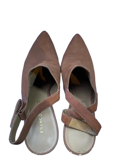 Franco Sarto Brown Sling Back Heels