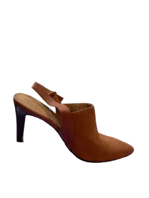 Franco Sarto Brown Sling Back Heels