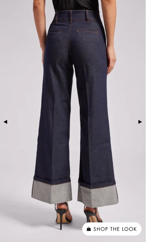 Generation Love - Women - Dark Denim Blue Raquel Sheen Denim Pants