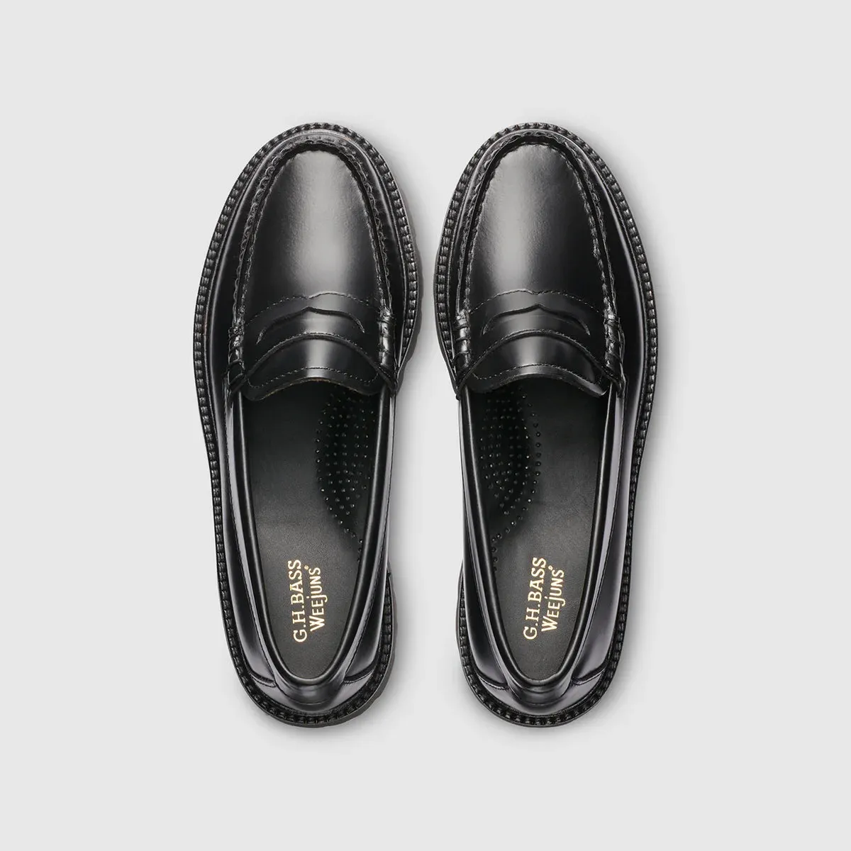 G.H. Bass Whitney Super Lug Loafers - Black