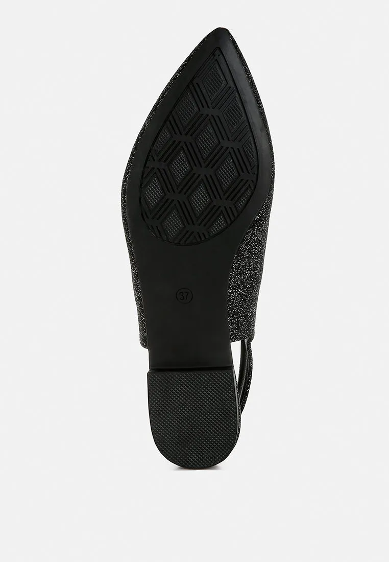 Glitter Slingback Flat Sandals By RAG