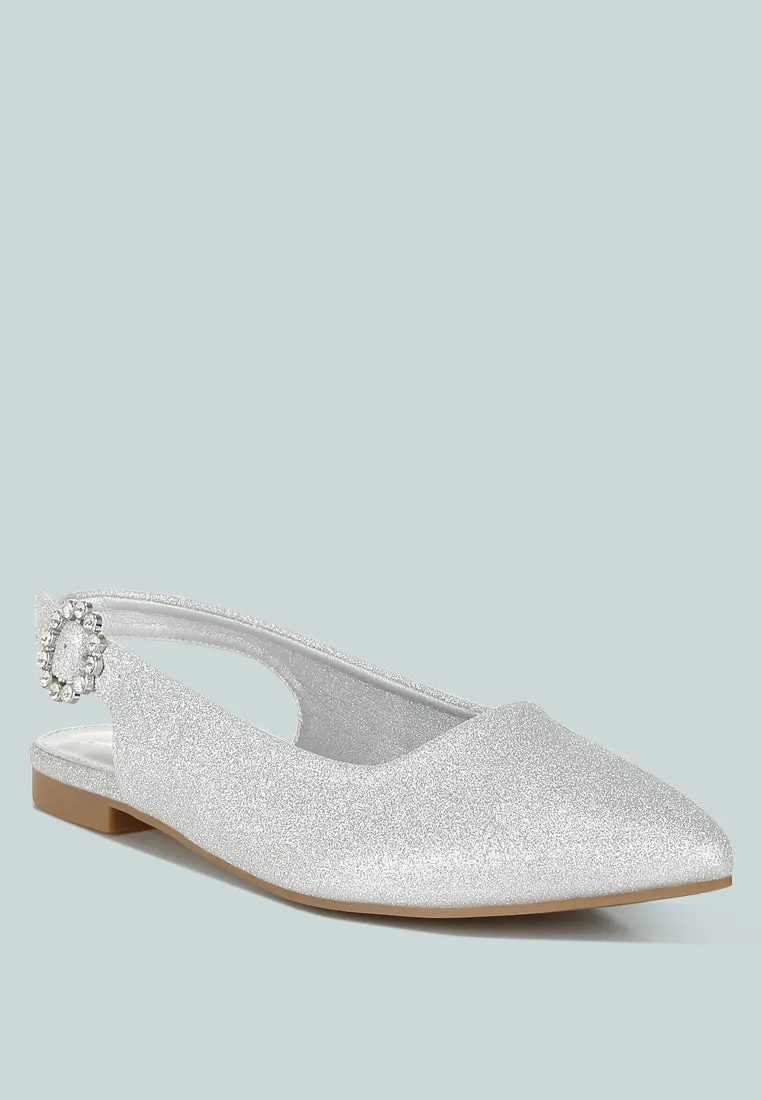 Glitter Slingback Flat Sandals By RAG