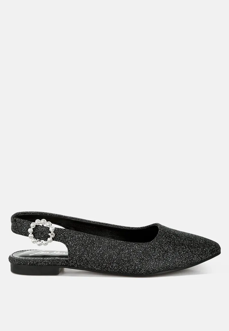 Glitter Slingback Flat Sandals By RAG