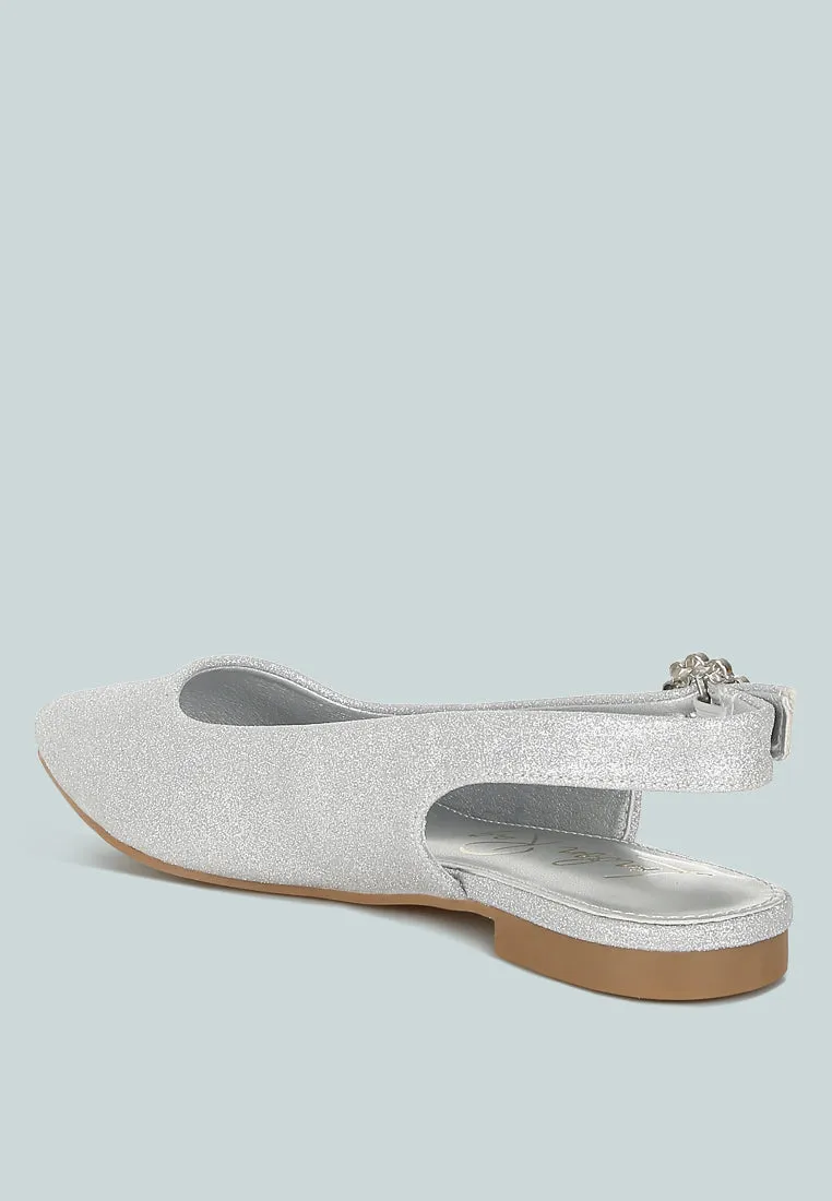 Glitter Slingback Flat Sandals By RAG