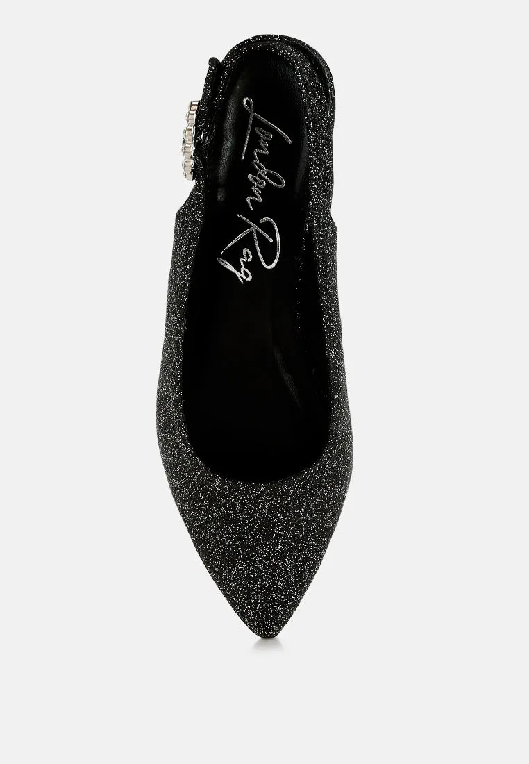 Glitter Slingback Flat Sandals By RAG