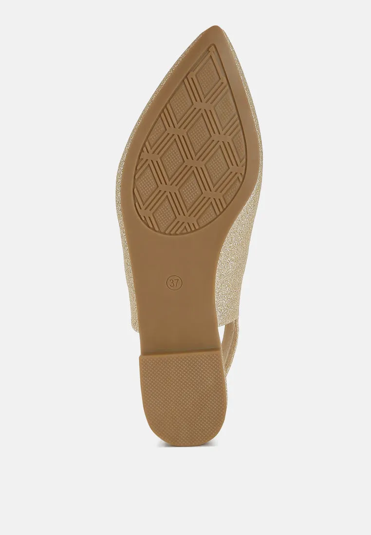 Glitter Slingback Flat Sandals By RAG