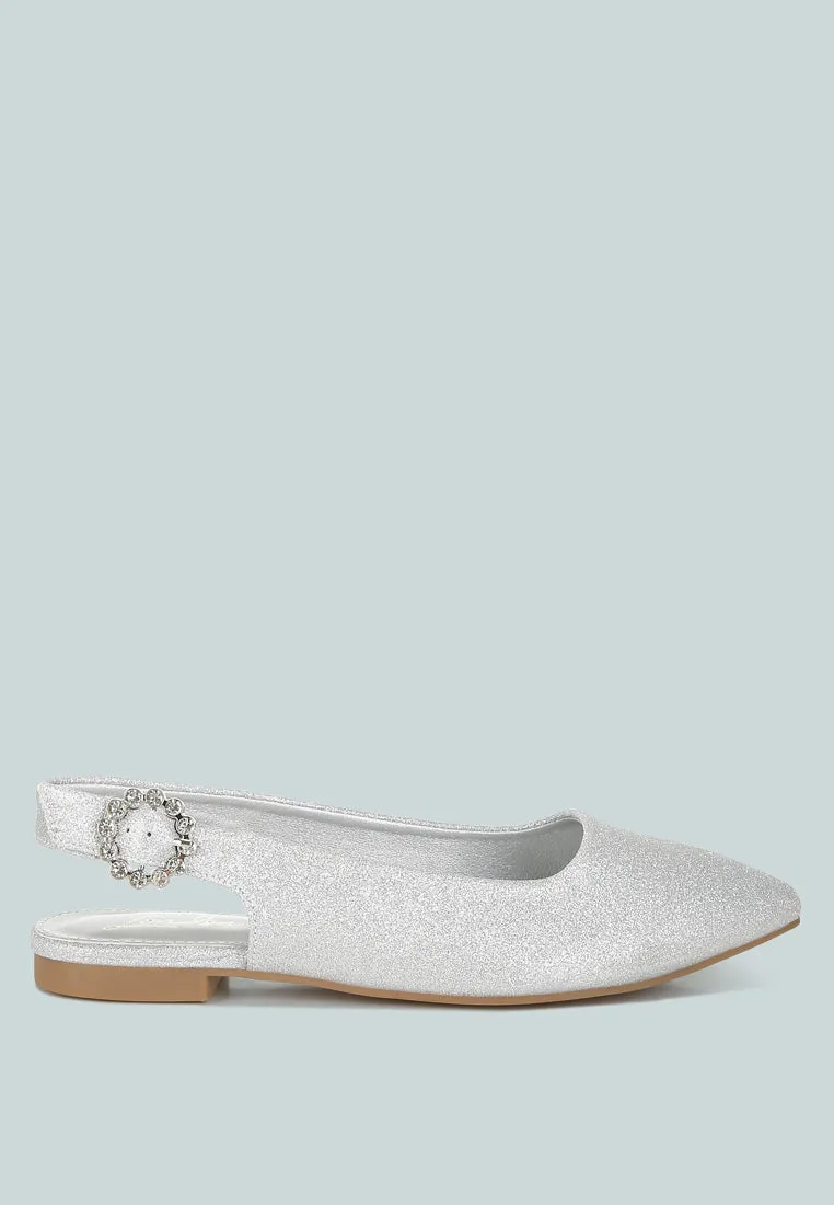 Glitter Slingback Flat Sandals By RAG
