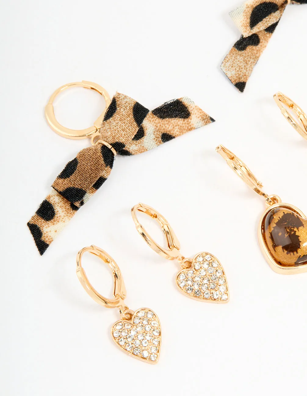 Gold Leopard & Heart Shoe Charms Pack