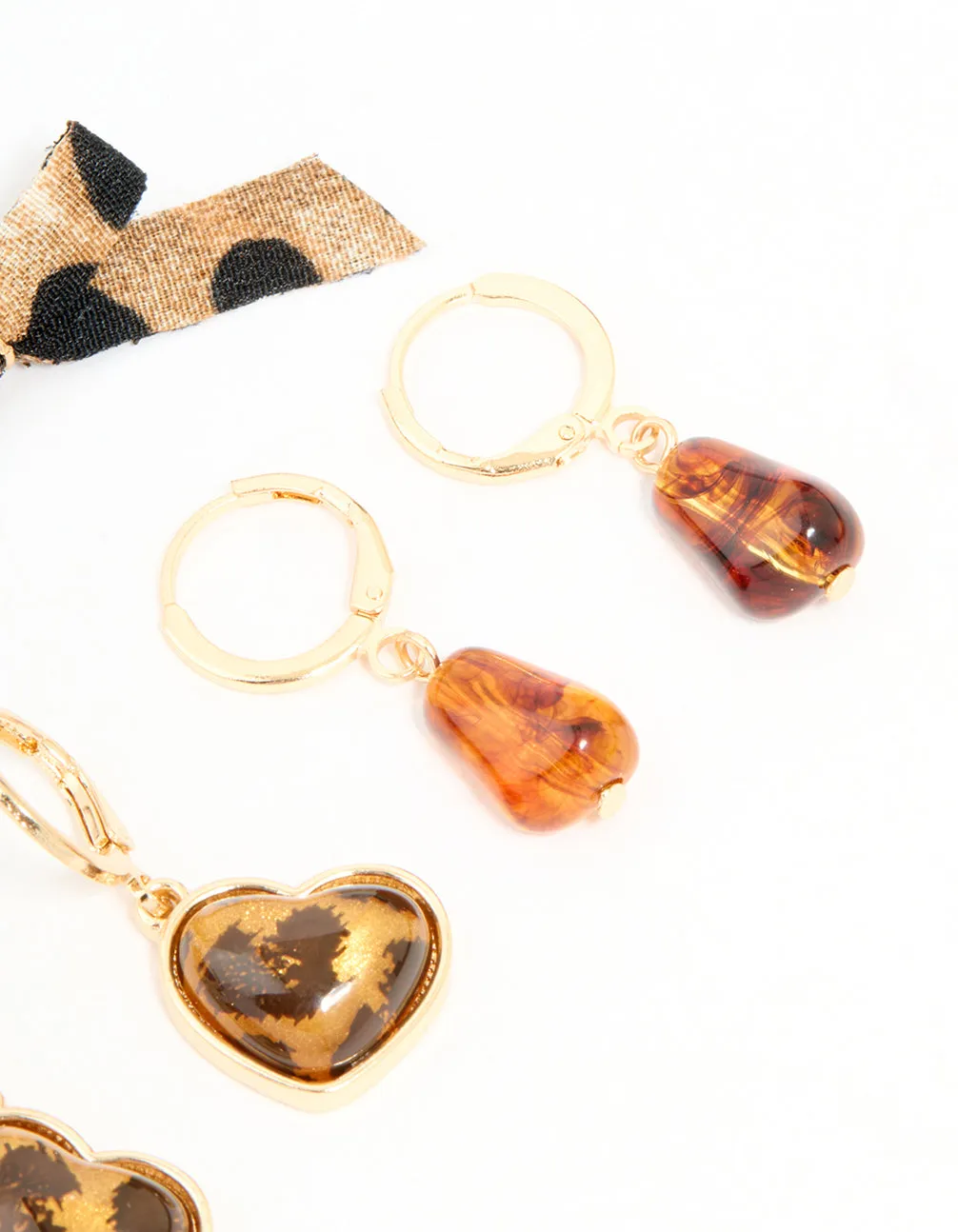 Gold Leopard & Heart Shoe Charms Pack