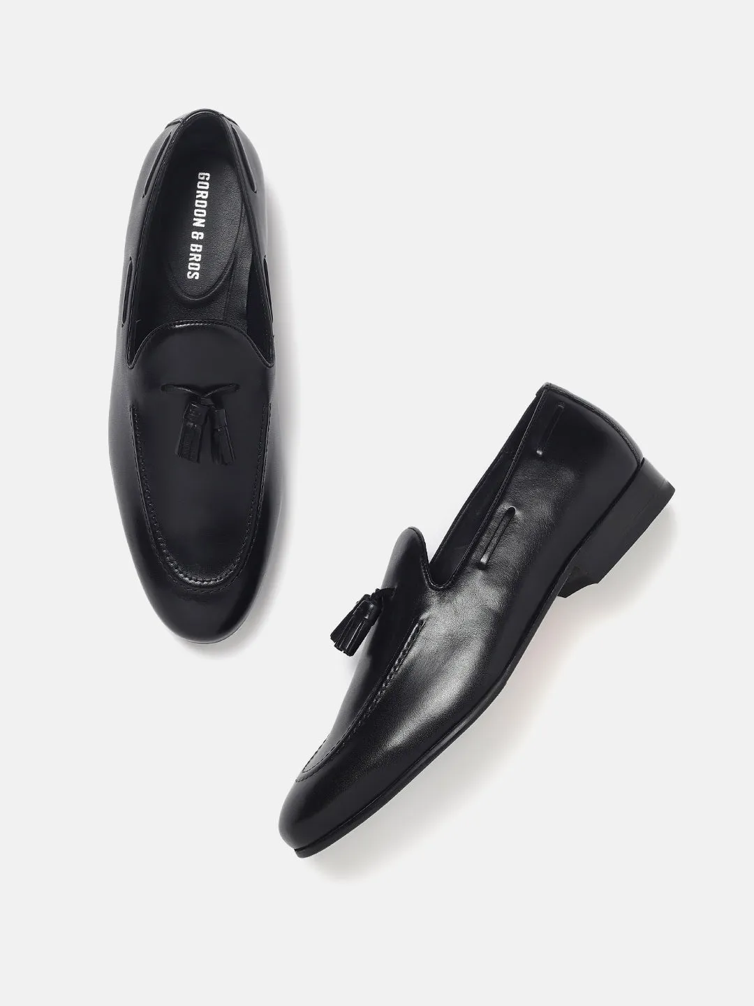 Gordon And Bros Antik Black Men Tassel Loafer