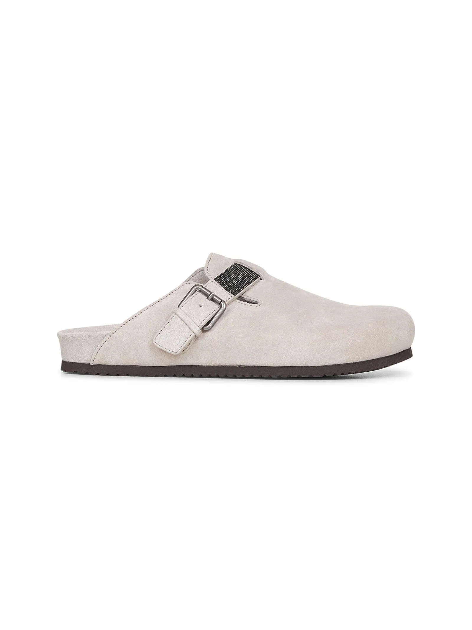 Grey suede monili clogs