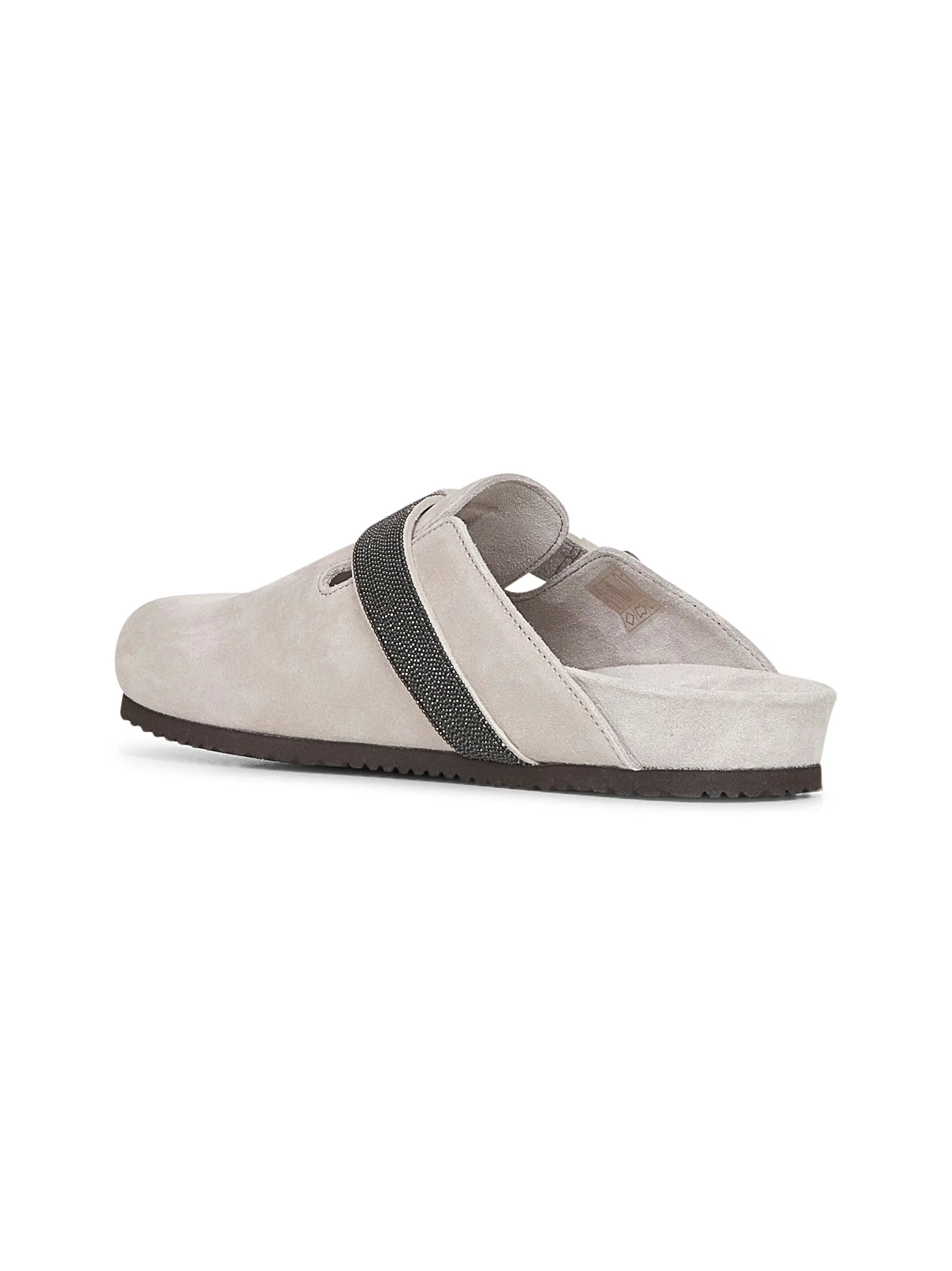Grey suede monili clogs
