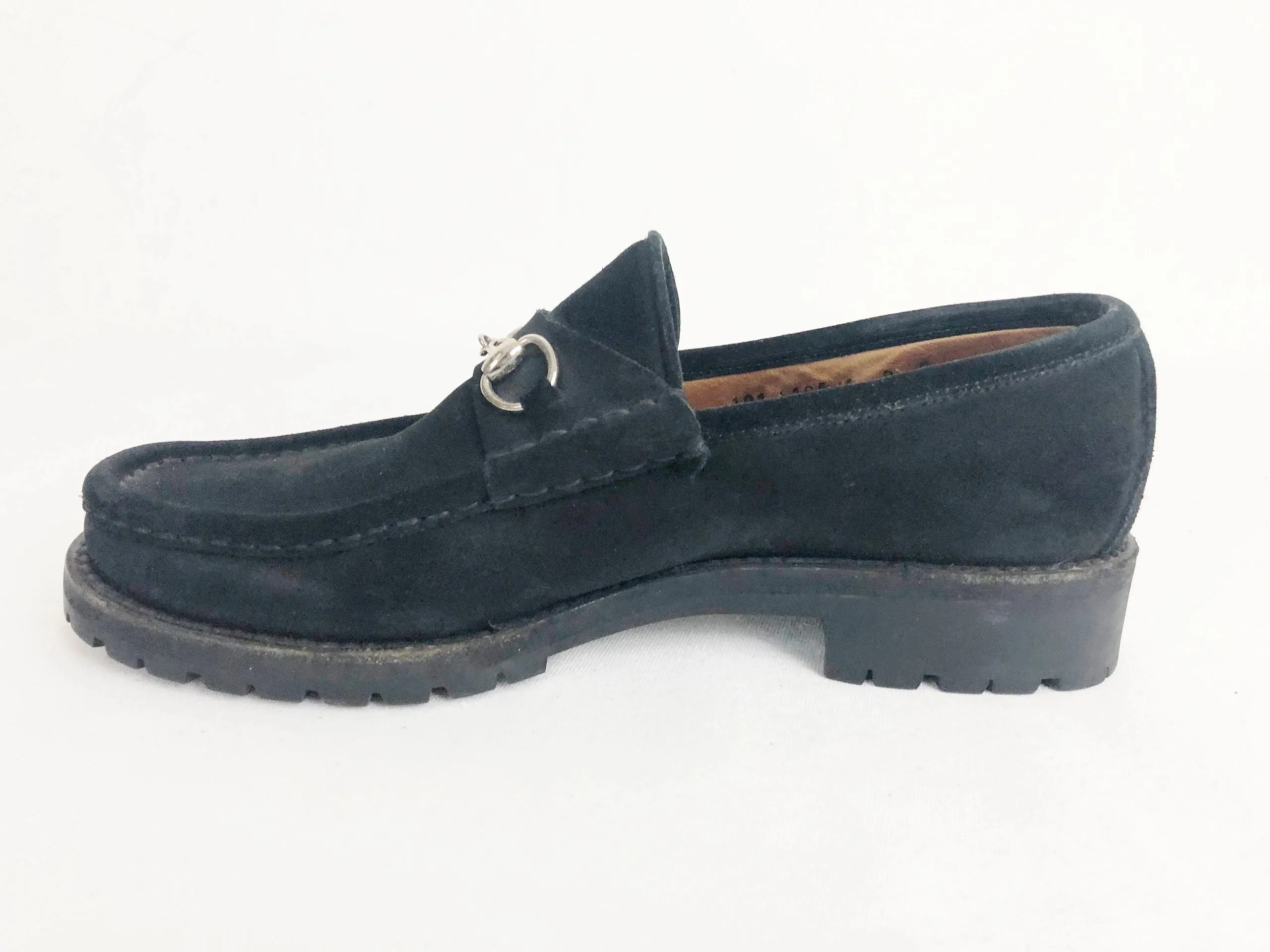 Gucci Suede Horse-Bit Loafer Size 9