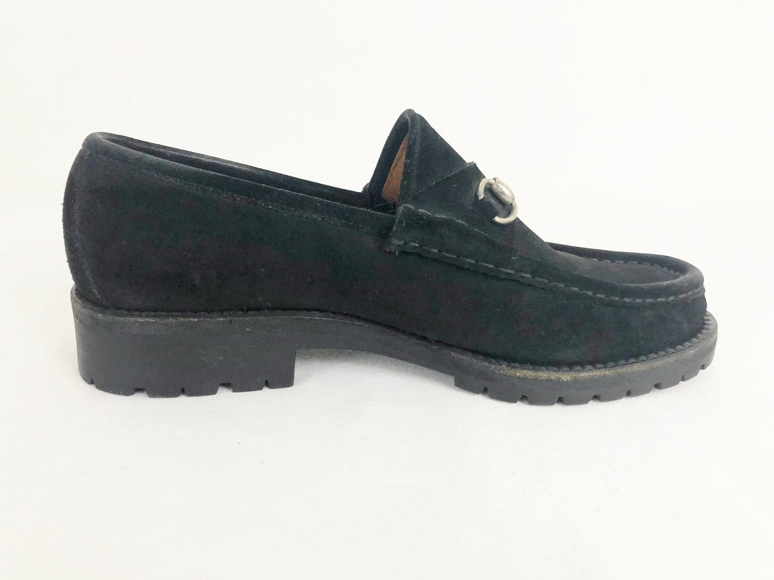 Gucci Suede Horse-Bit Loafer Size 9