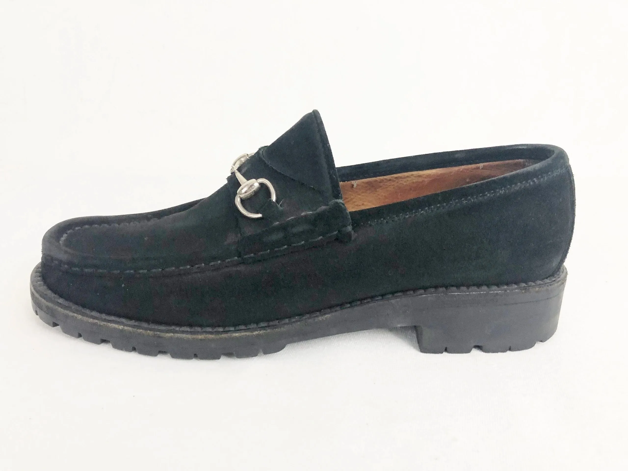 Gucci Suede Horse-Bit Loafer Size 9