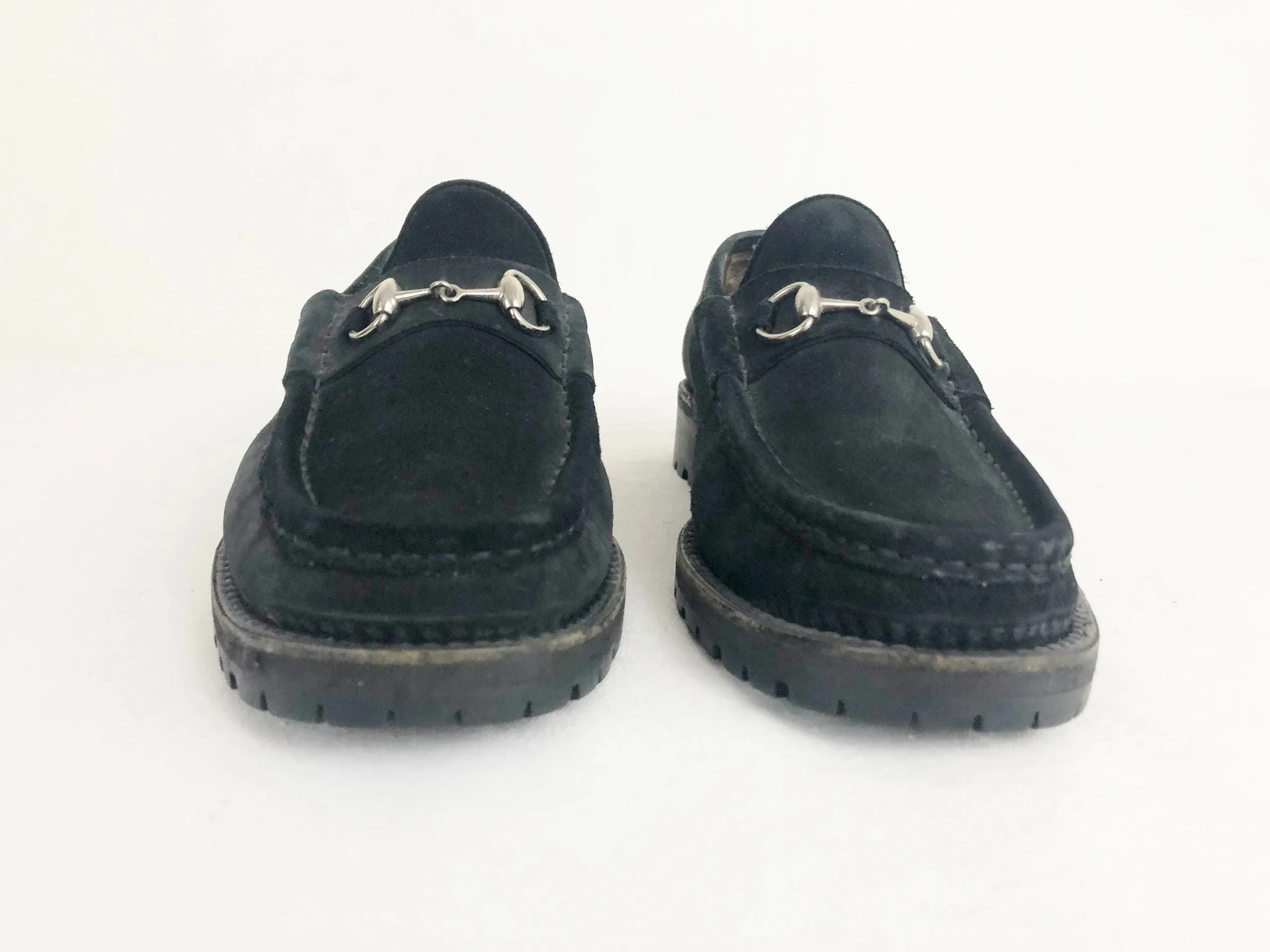 Gucci Suede Horse-Bit Loafer Size 9