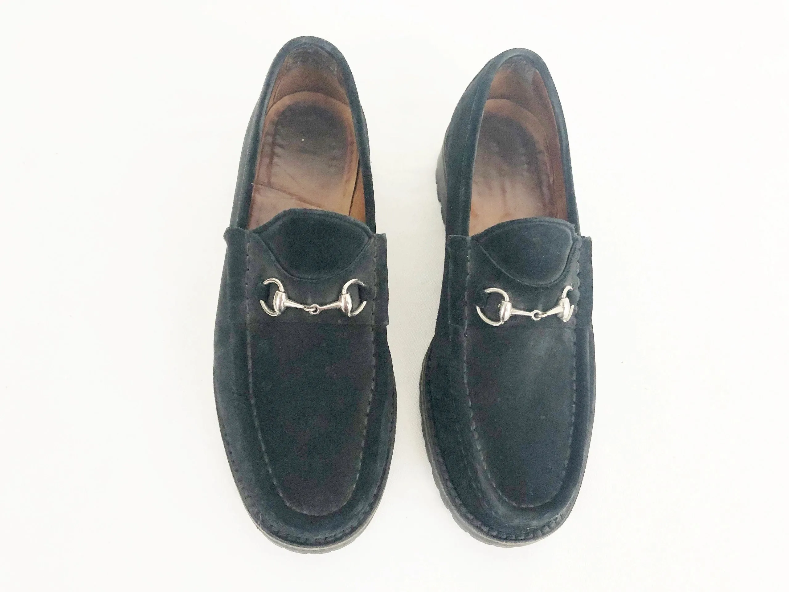 Gucci Suede Horse-Bit Loafer Size 9