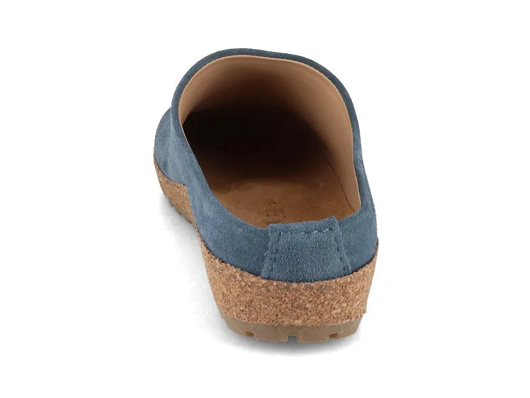 HAFLINGER Men Women Leather Clogs with Arch Support 'Bio Malmö', jeans