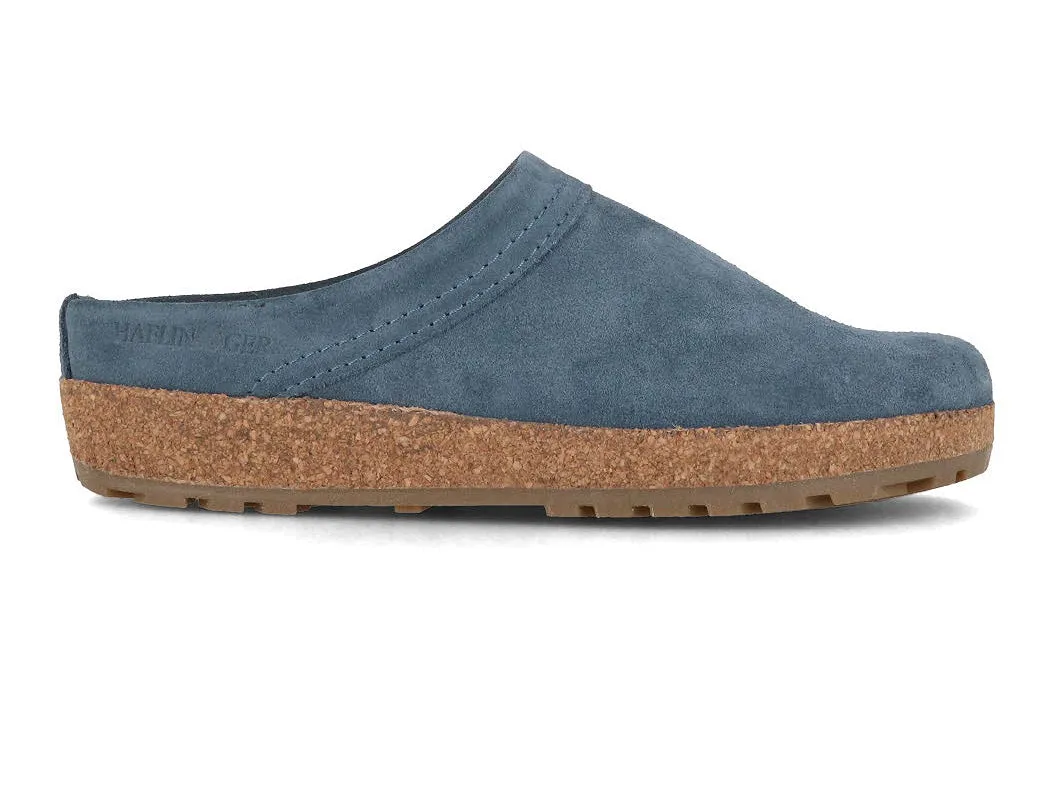 HAFLINGER Men Women Leather Clogs with Arch Support 'Bio Malmö', jeans