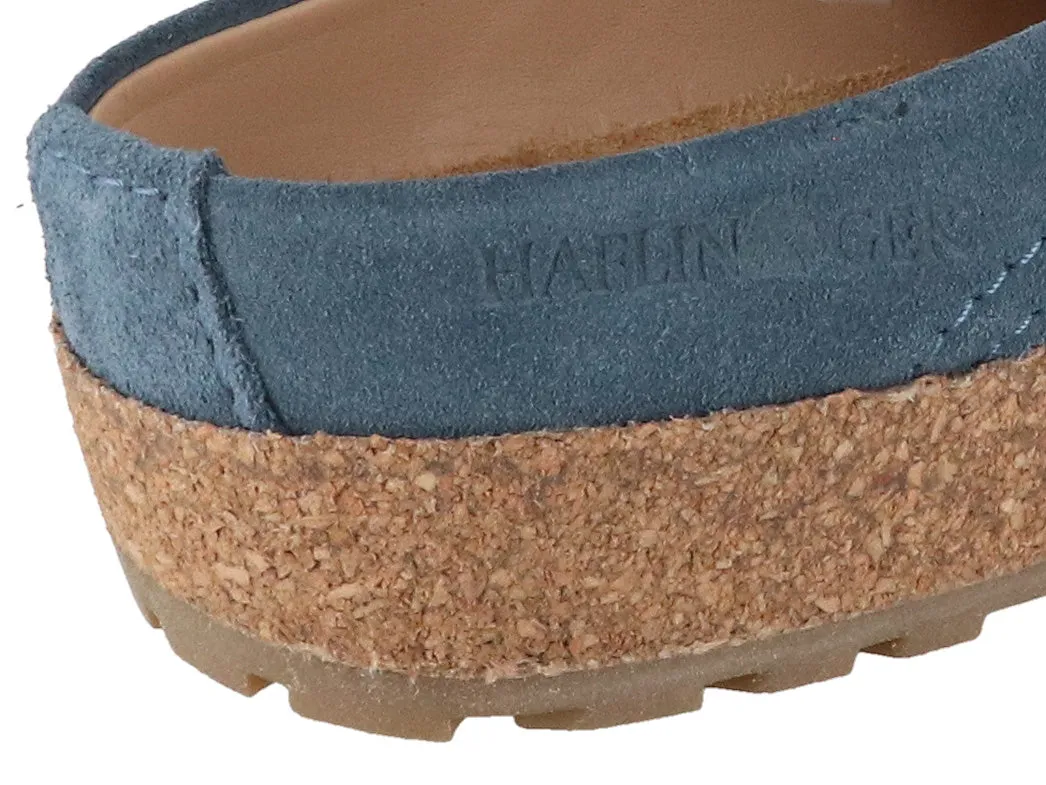 HAFLINGER Men Women Leather Clogs with Arch Support 'Bio Malmö', jeans