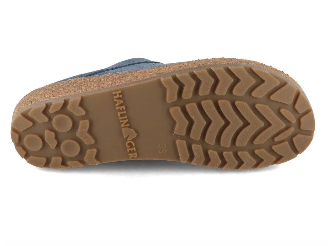 HAFLINGER Men Women Leather Clogs with Arch Support 'Bio Malmö', jeans