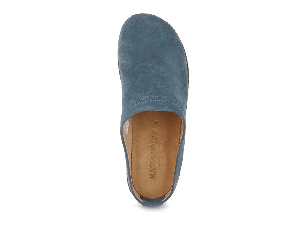 HAFLINGER Men Women Leather Clogs with Arch Support 'Bio Malmö', jeans