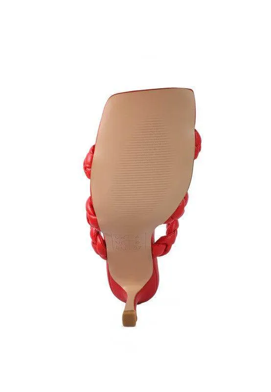 High Bae Pointed Heel Braided Sandals
