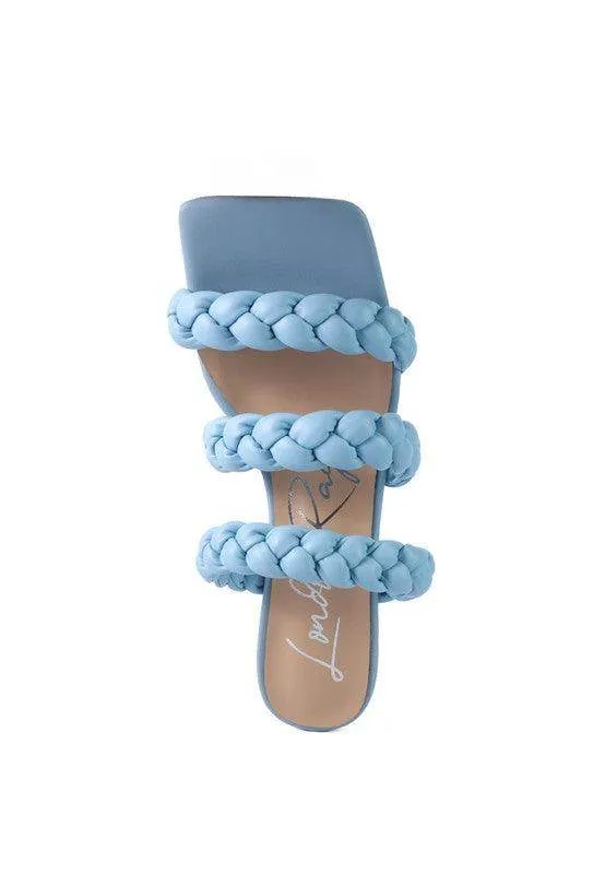 High Bae Pointed Heel Braided Sandals