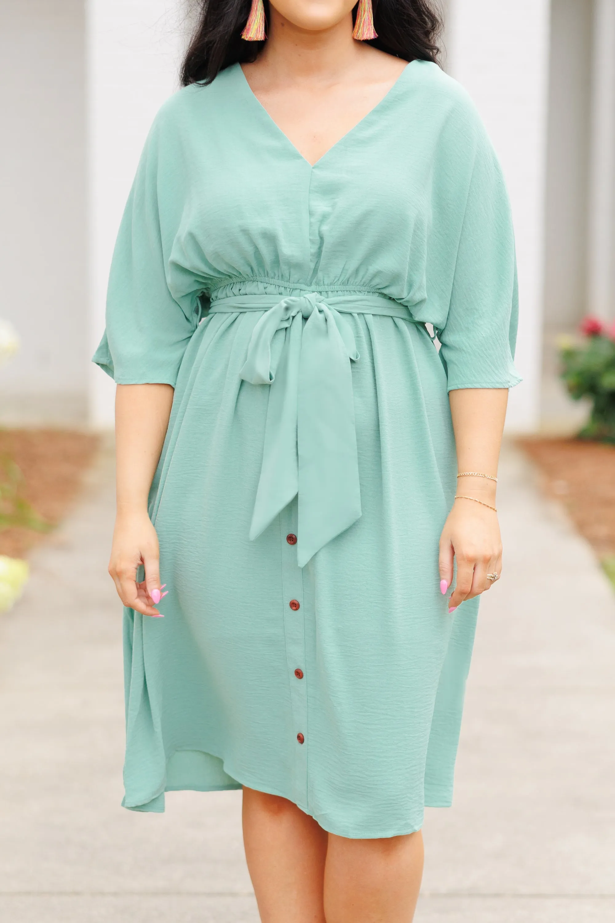Hopelessly Yours Dress, Sage