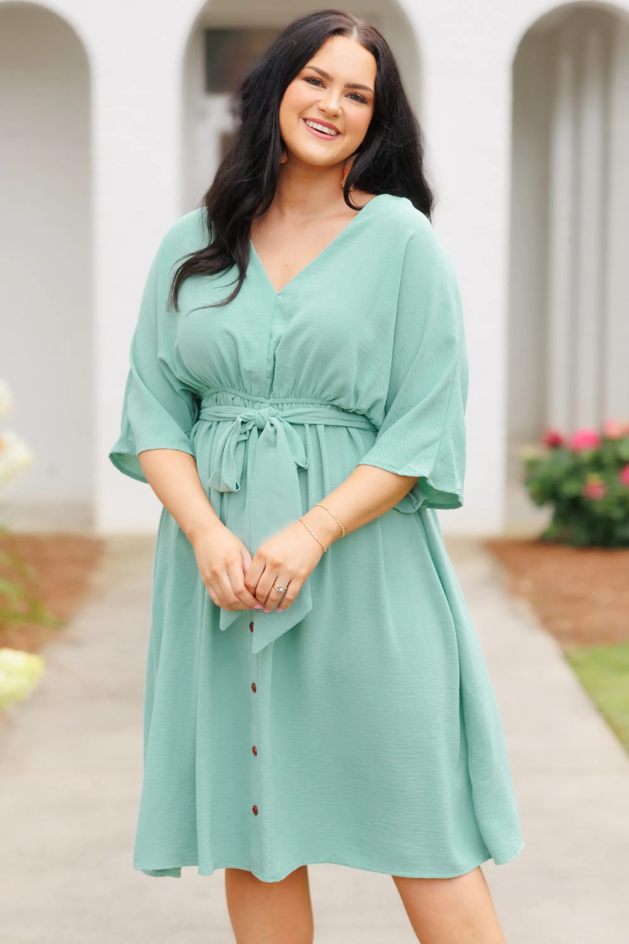 Hopelessly Yours Dress, Sage