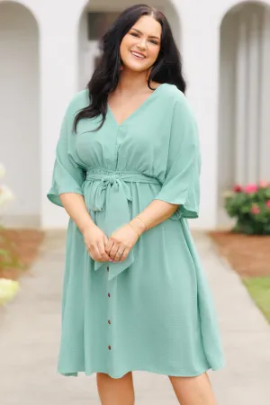 Hopelessly Yours Dress, Sage