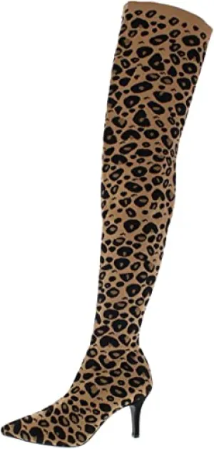 INC International Concepts Womens BRIELLAF Fabric Pointed Toe, Leopard, Size 6.5
