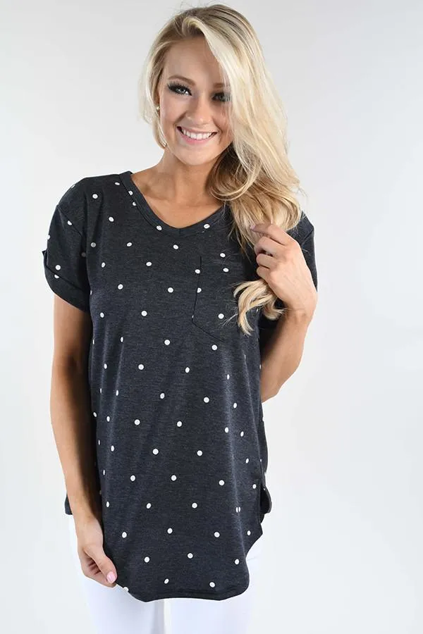 It's All About the Dots Top - Deep Navy