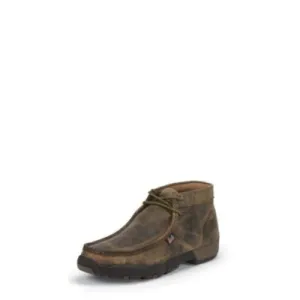 Justin Mens Casual Full Grain Brown Mocs