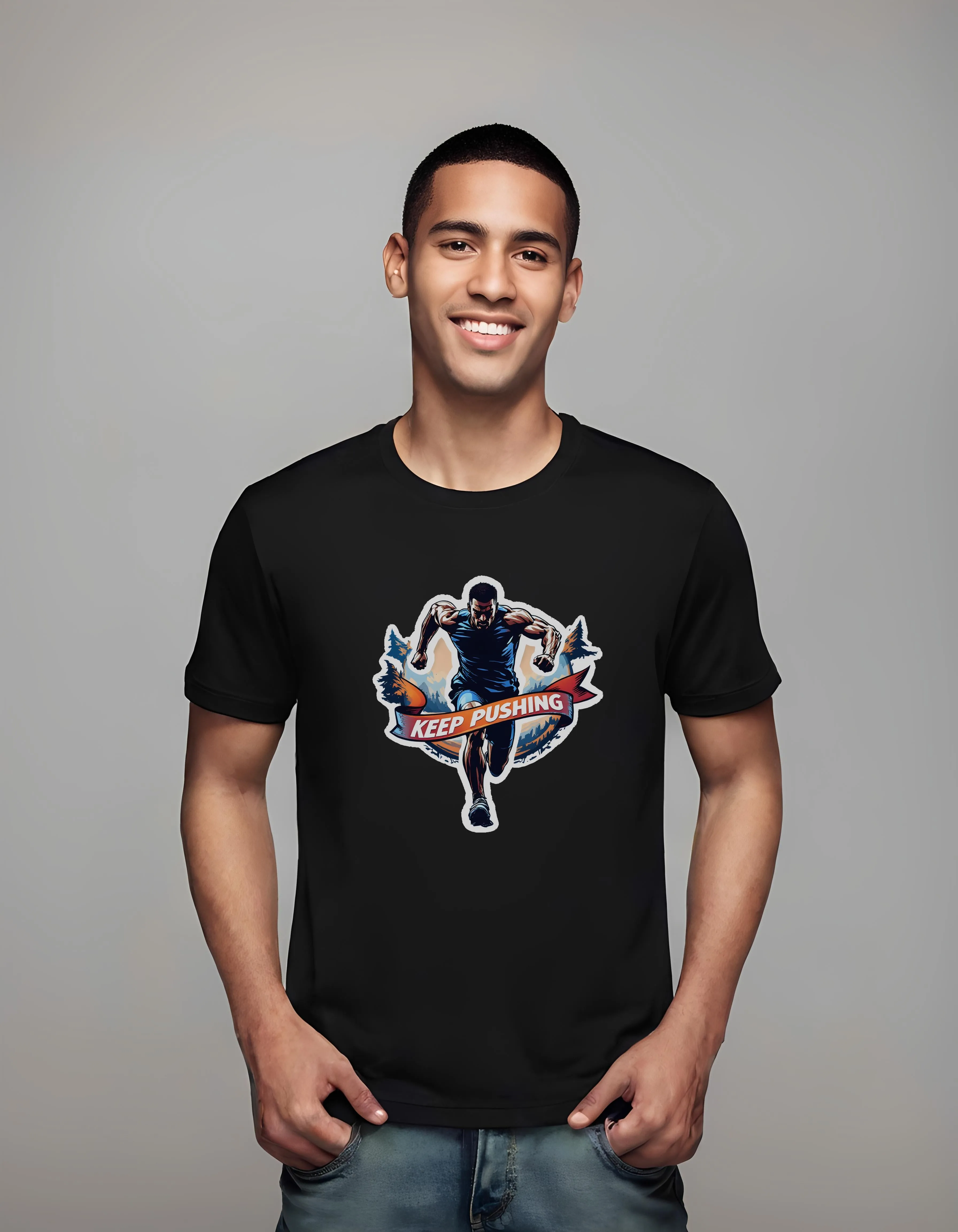 Keep Pushing Runner | Classic T-Shirt (Unisex)