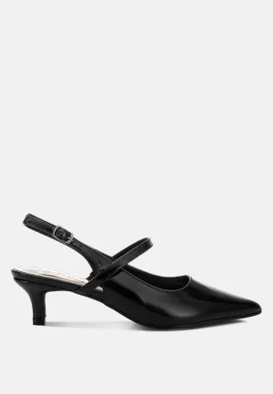 Kitten Heel Slingback Sandals By RAG