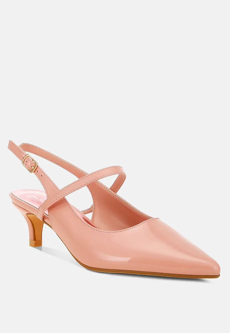 Kitten Heel Slingback Sandals By RAG