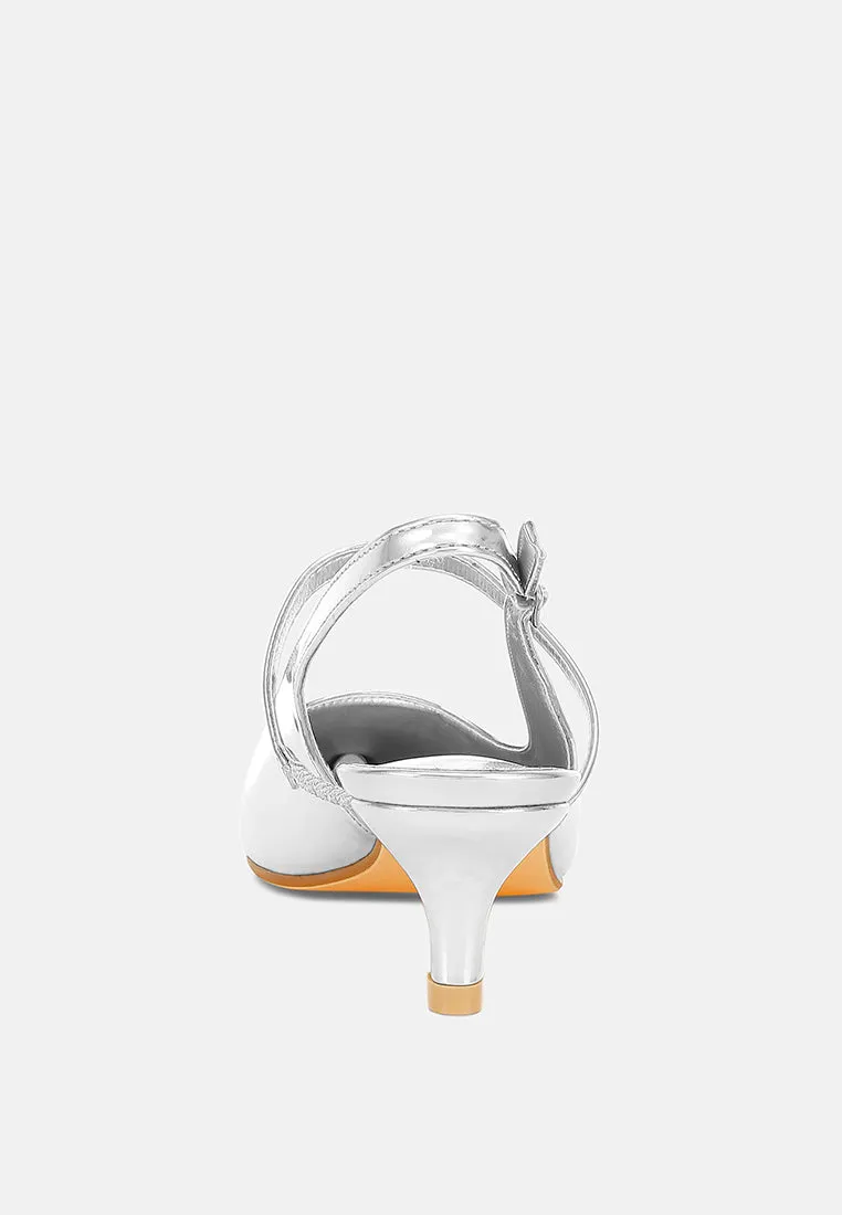 Kitten Heel Slingback Sandals By RAG
